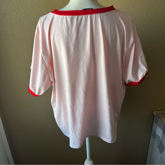 Woman’s Plus Size Girls Support Girls Tee Shirt Pink Red 4X Short - Picture 4 of 6